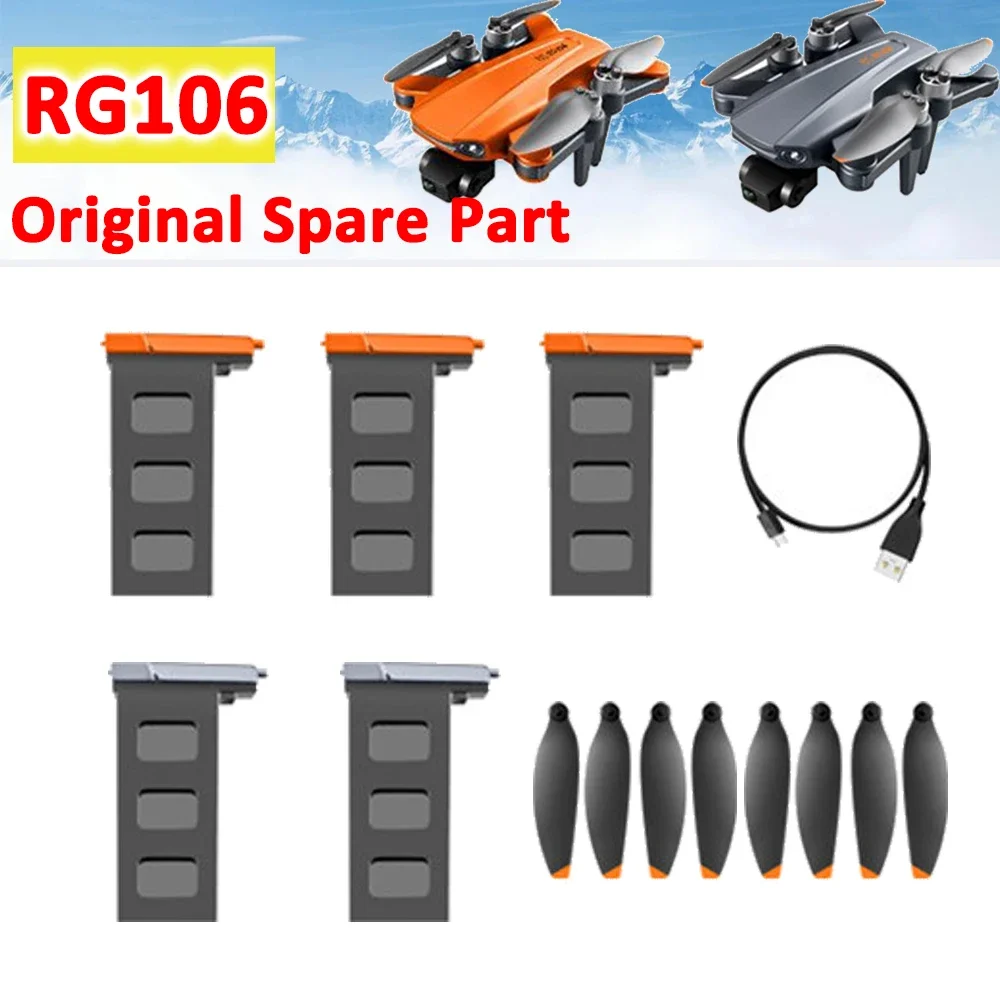 RG106 PRO/MAX Drone Original Spare Part RG106 Battery/ USB Charger Cable/ Propeller Blade Wing Replacement Accessory