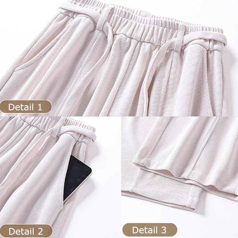 رائجة البيع النساء فضفاضة تناسب Sweatpants 2025 جديد الإناث عالية الخصر مستقيم الساق السراويل الفتيات موضة بناطيل يومية غير رسمية #6