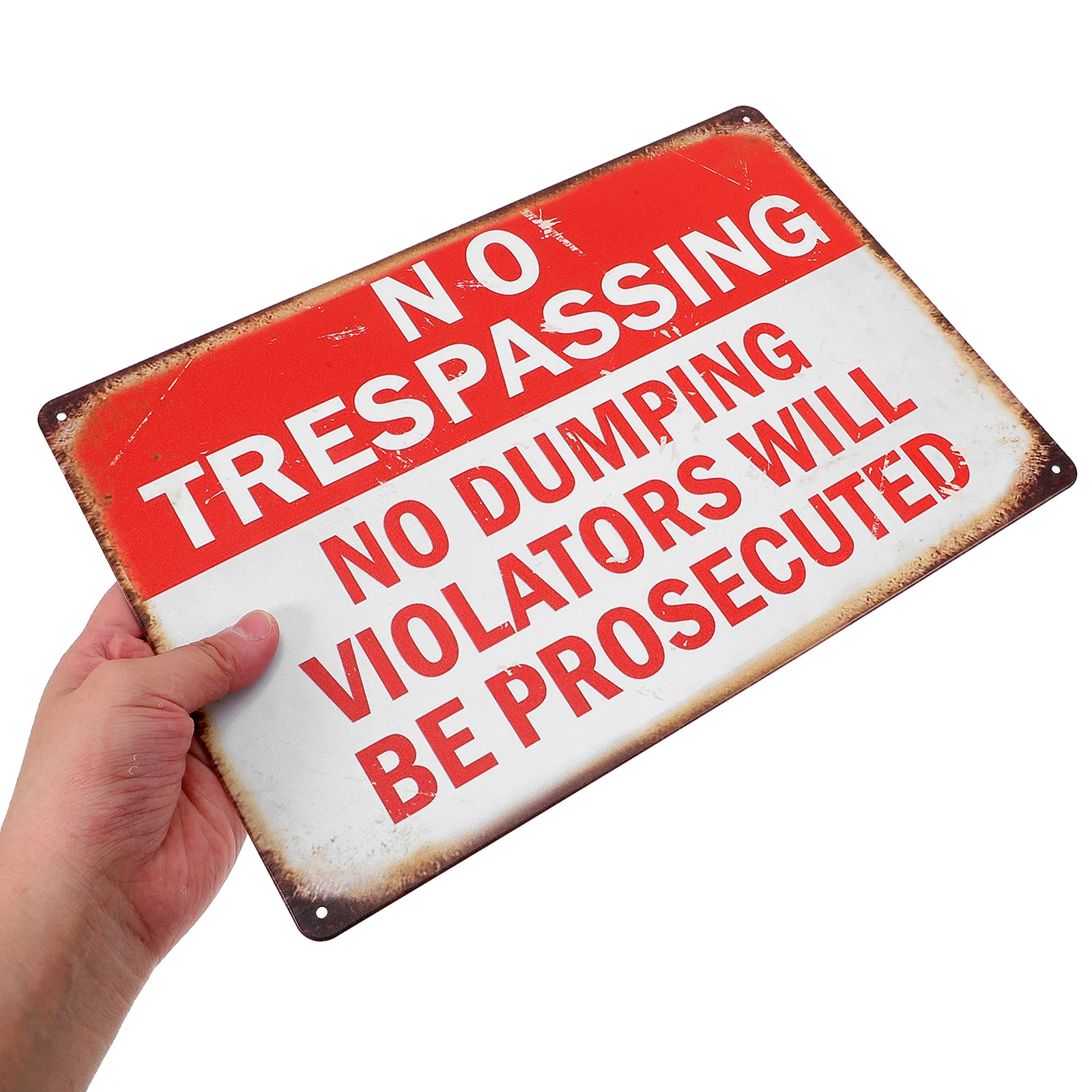 Do Not Enter Sign Metal Warning Safety No Entrance Label Outdoor Indoor Use Weatherproof Durable Pre-Drilled Holes Traffic