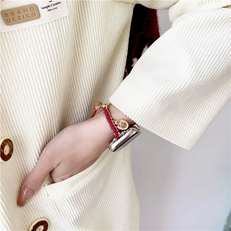 HK9 ultra2 Nylon Watch Strap for 44mm 38mm 42mm HK9 Ultra One Band Braided Band for DT7 DT8 S9 HK8 HK9 Pro Max Woven Bracelet