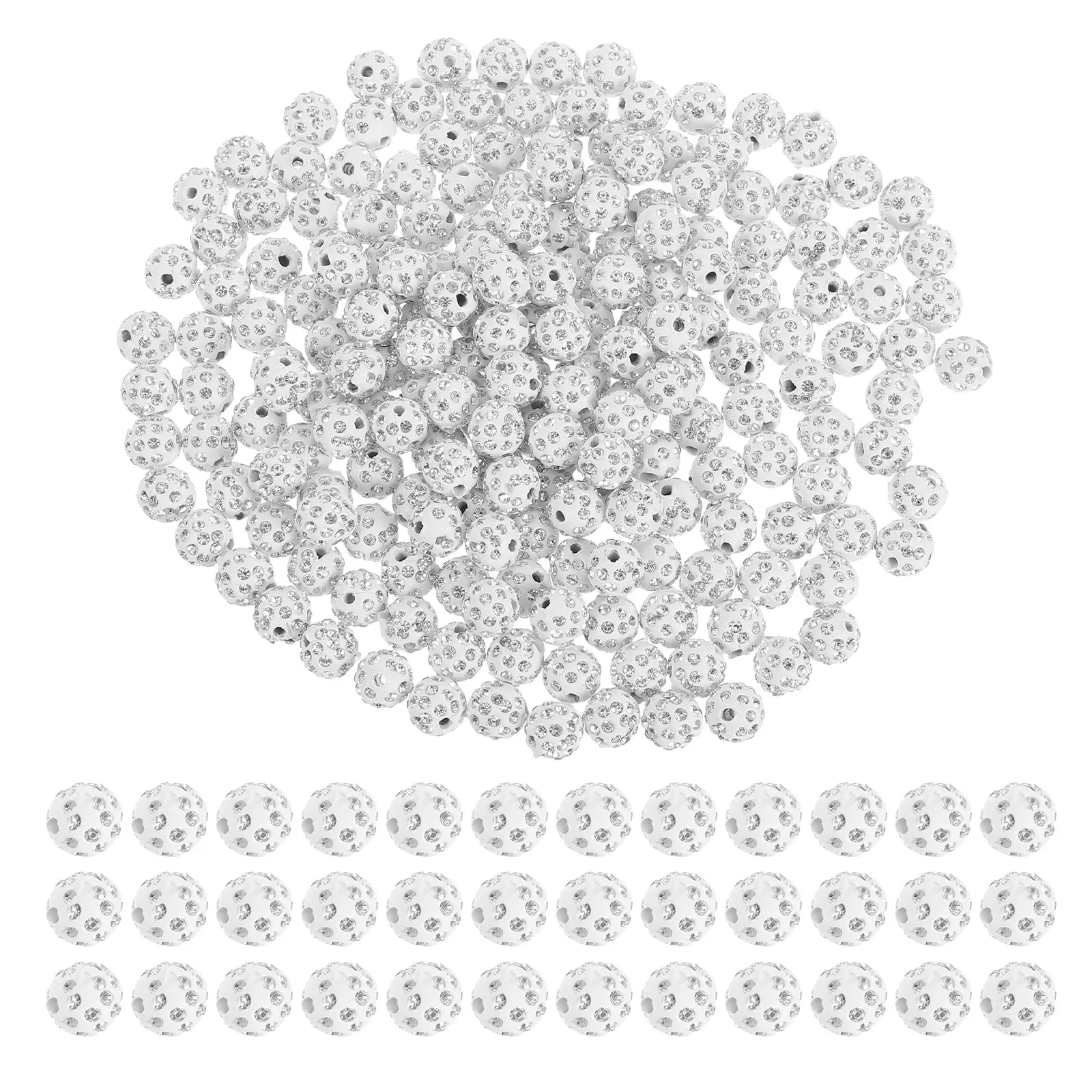 

200 шт. бусин для изготовления украшений: блестящие круглые бусины-диско, бусины-шарики, бусины-бейсболки для ожерелий, браслетов, серег