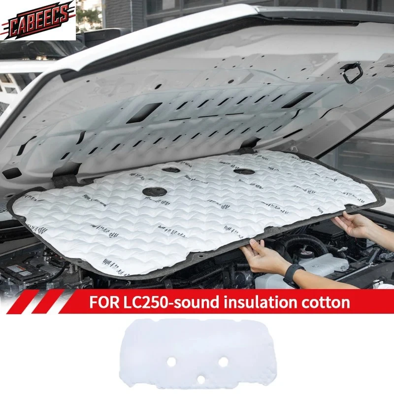 

Для Toyota Land Cruiser Prado 250 LC250 2024 + автомобильный капот, звукоизоляционная накладка, коврик для шумоподавления двигателя, звукоизоляционная накладка