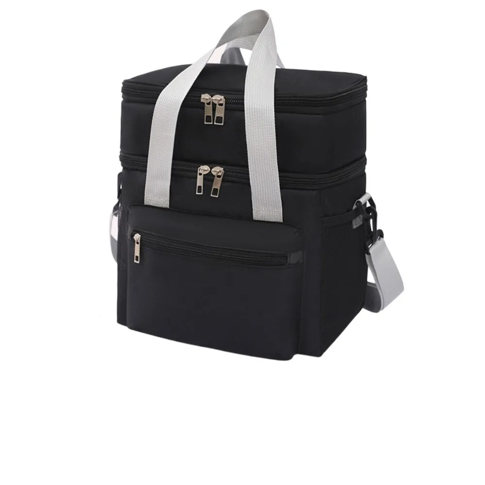 

Large Capacity Insulated Lunch Bag with Shoulder Strap Handheld Picnic Bag Fresh-Keeping Thermal Insulation