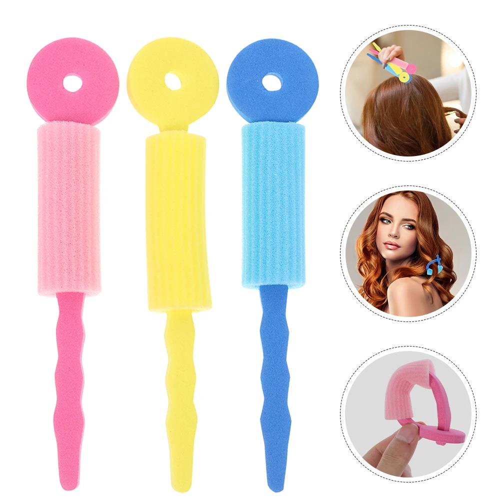 

Sponge Curling Iron Diy Hair Curlers for Medium Natural Tool Rods Long