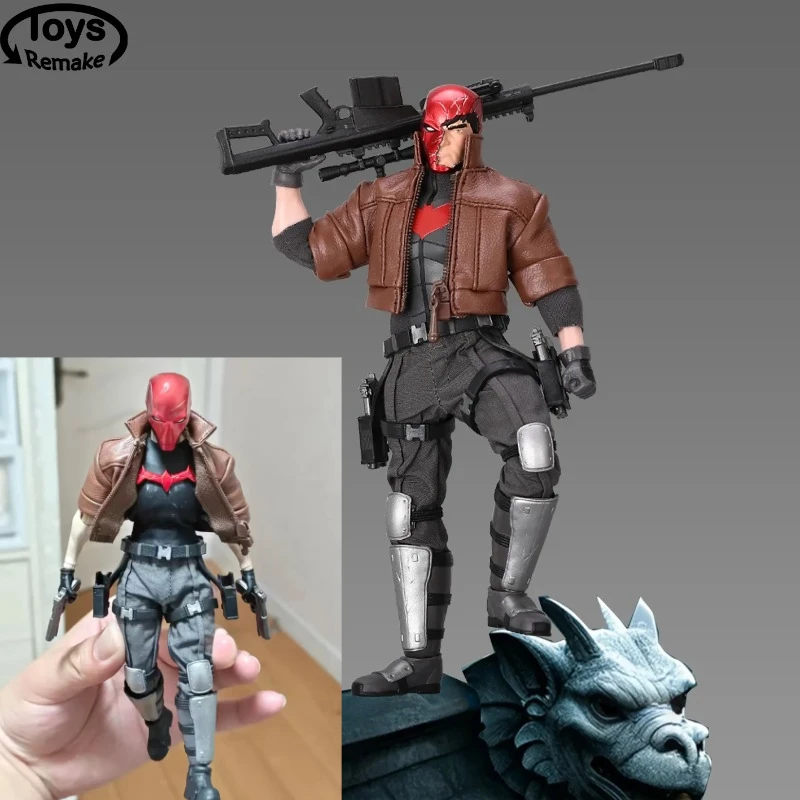 

In Stock ToysRemake TRD001 1/12 Red Hood Movable Action Figure Detective Comics Anime Mini Head Sculpt Ornament 6" Full Set Toys