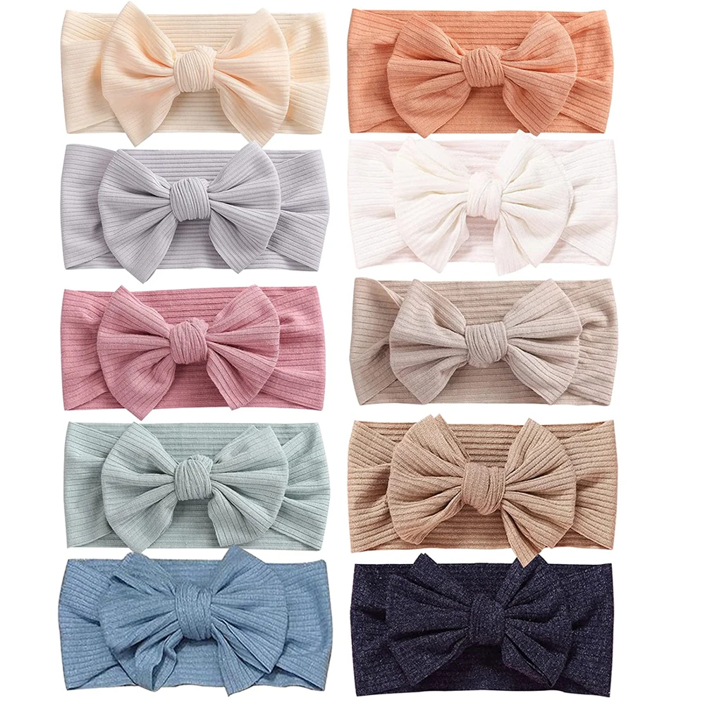 Newborn Baby Headband For Girls Elastic Soft Knitting Children Turban Babies Soft Bowknot Kids Headwear Baby Hair Accessories