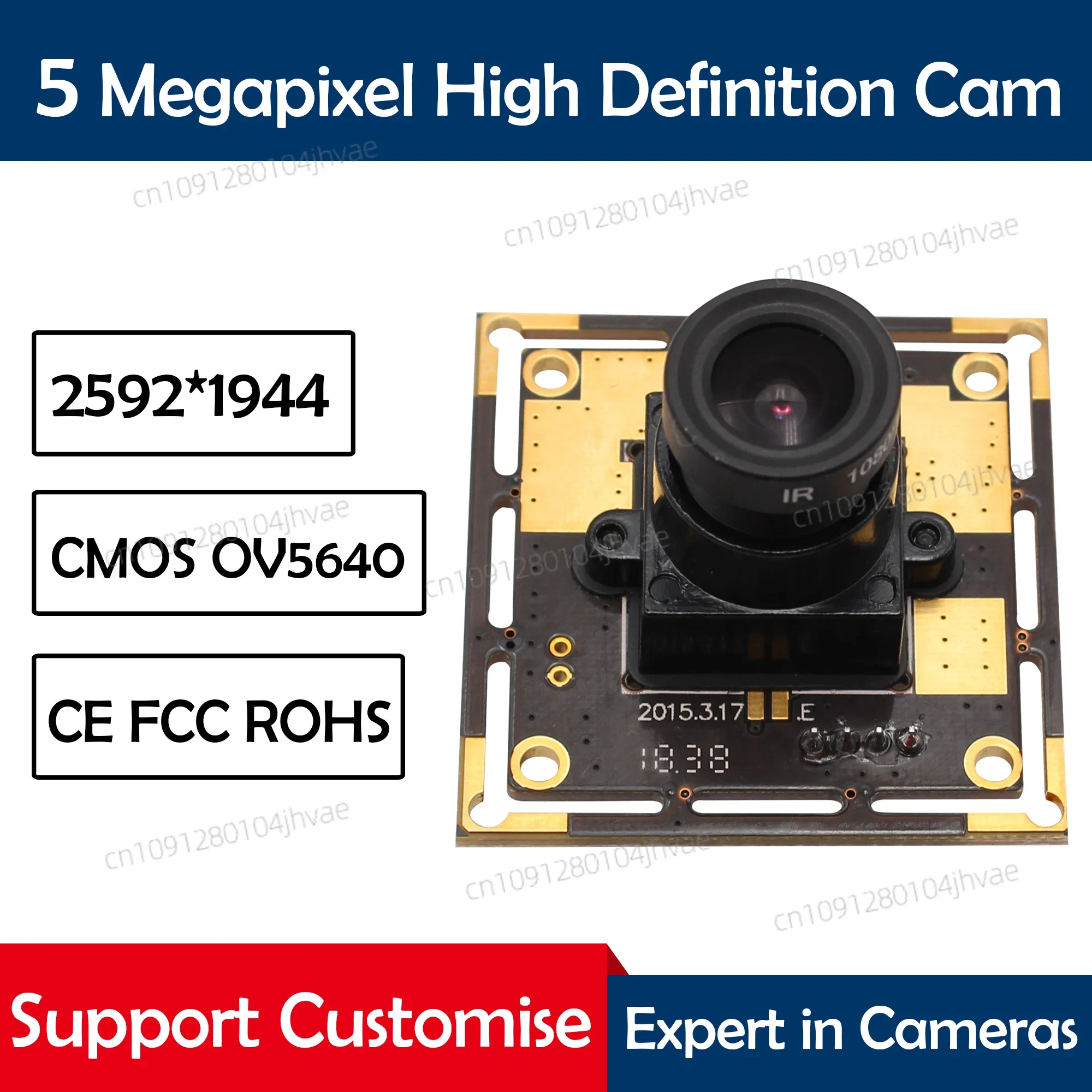 

НОВАЯ заводская поставка ELP, веб-камера 5 МП, ПК, Plug Play, маленький модуль HD CMOS OV5640, супер мини-камера, объектив HD 3,6 мм