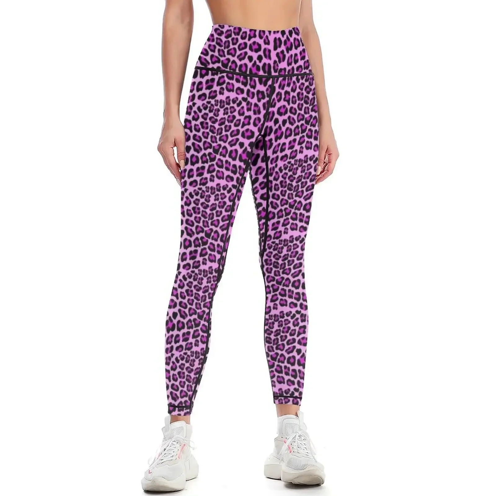 

Pink leopard print Leggings Fitness's gym clothes Sports female for fitness sports for gym Womens Leggings