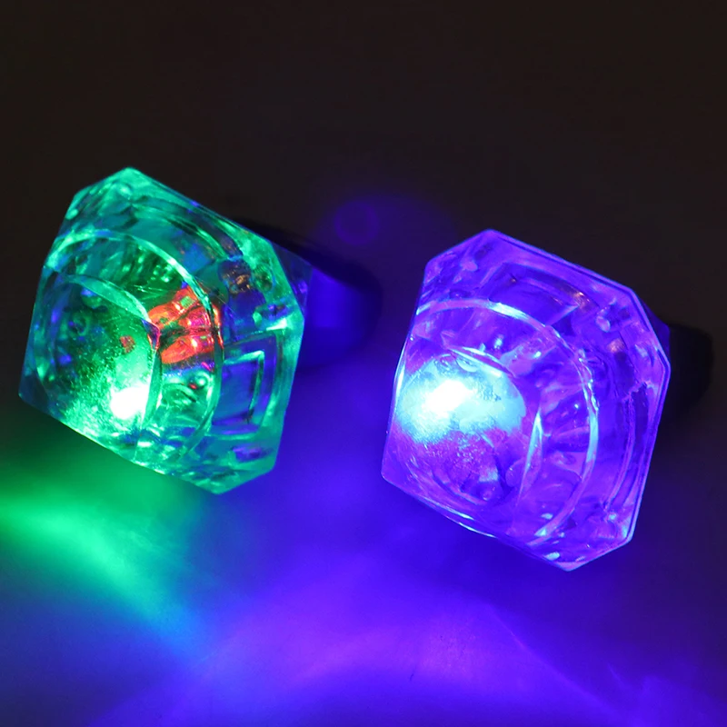 1pc Christmas New Year Party Favor Gifts Toys for Children funny gifts LED Flashing Light Up Glowing Finger Ring Toys