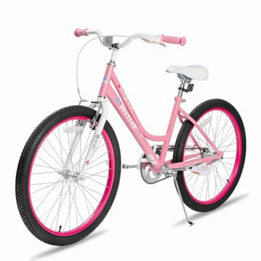 Bicicleta para niñas de 20 pulgadas para niños pequeños y edades de 2 a 13 años con ruedas de entrenamiento, soporte de freno de mano, 12, 14, 16, 18, 20 y 24 pulgadas