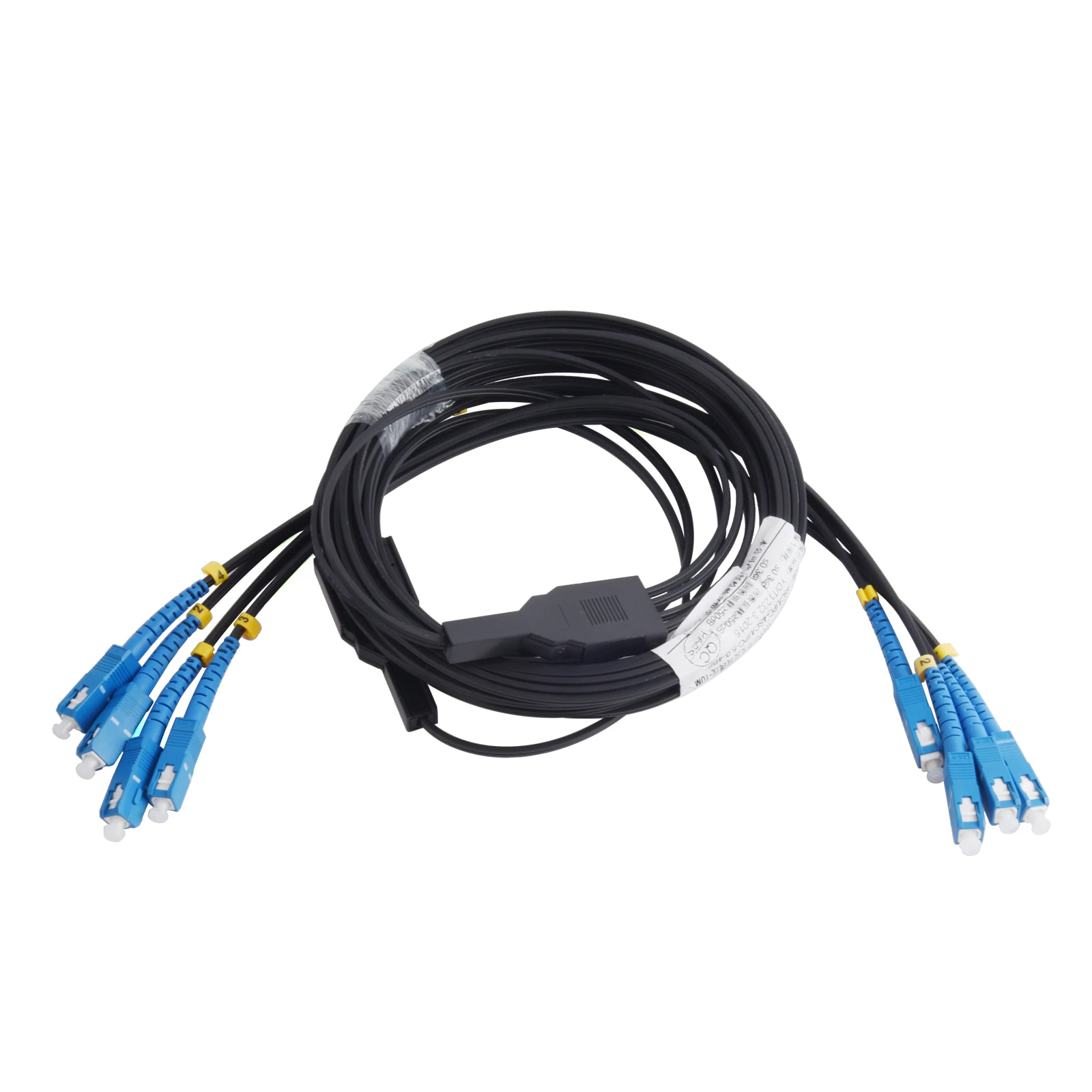 Cable de extensión de fibra óptica UPC 4 SC a 4 SC, Cable de parche de conversión interior de 4 núcleos, modo único, 100M/120M/150M/200M/300M