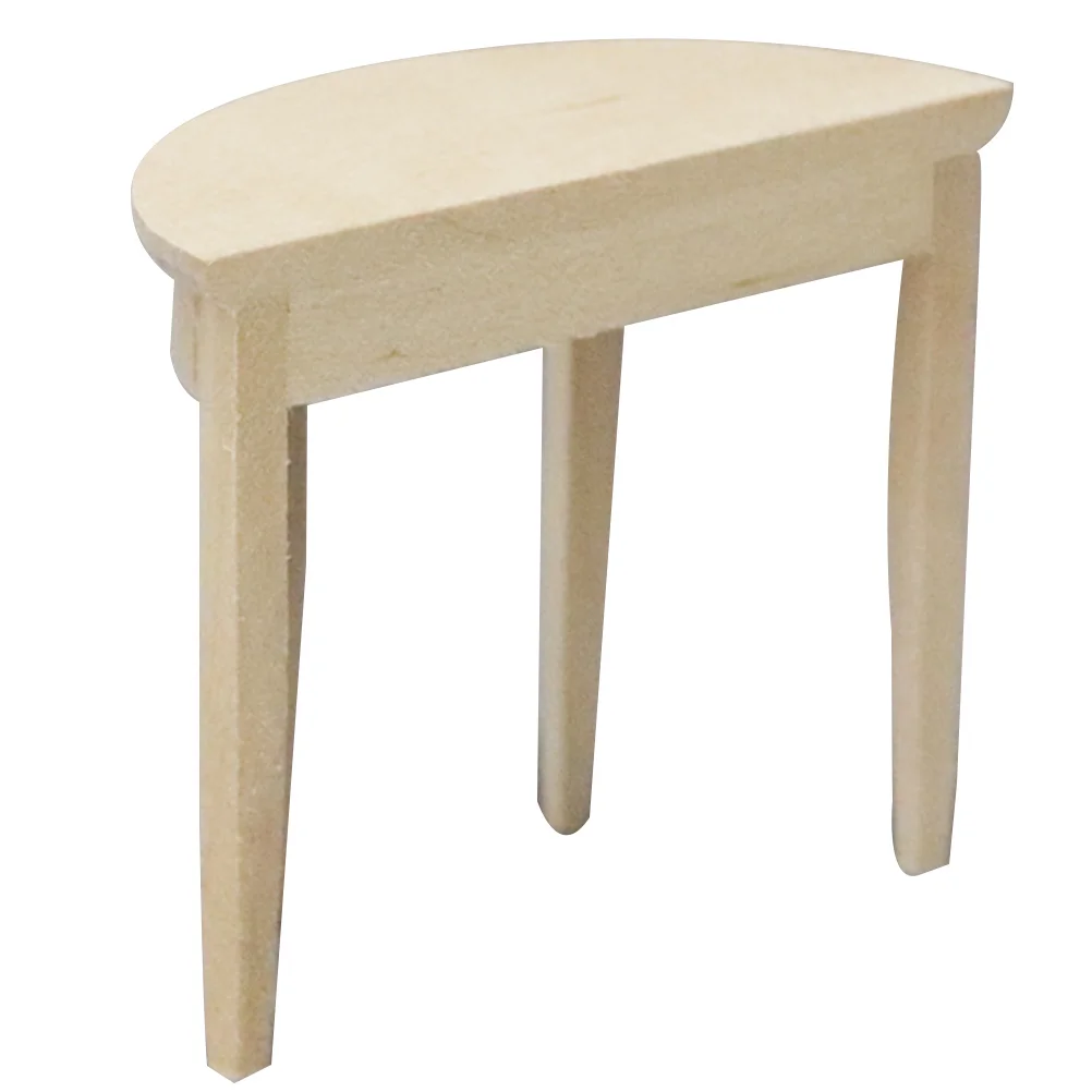 

Simulation Table Mini House Desk Decor Toy Half Round Crafts Miniature Model Toys Furniture Wooden Play Ornament Figurines