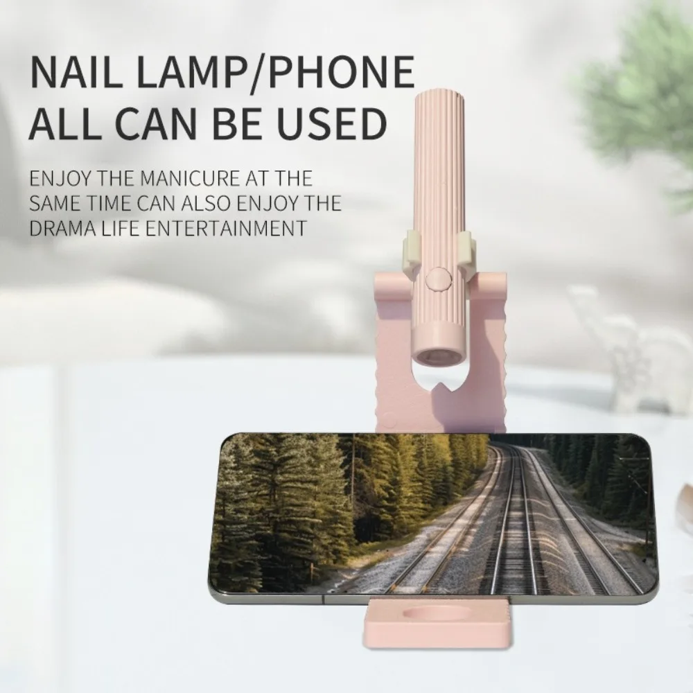 Neues 2-in-1-Nagellampen-Ständer-Set, wiederaufladbarer Multifunktions-Nagellampenhalter, kabelloses USB-Telefonhalterungs-Set, Nagelaufkleber