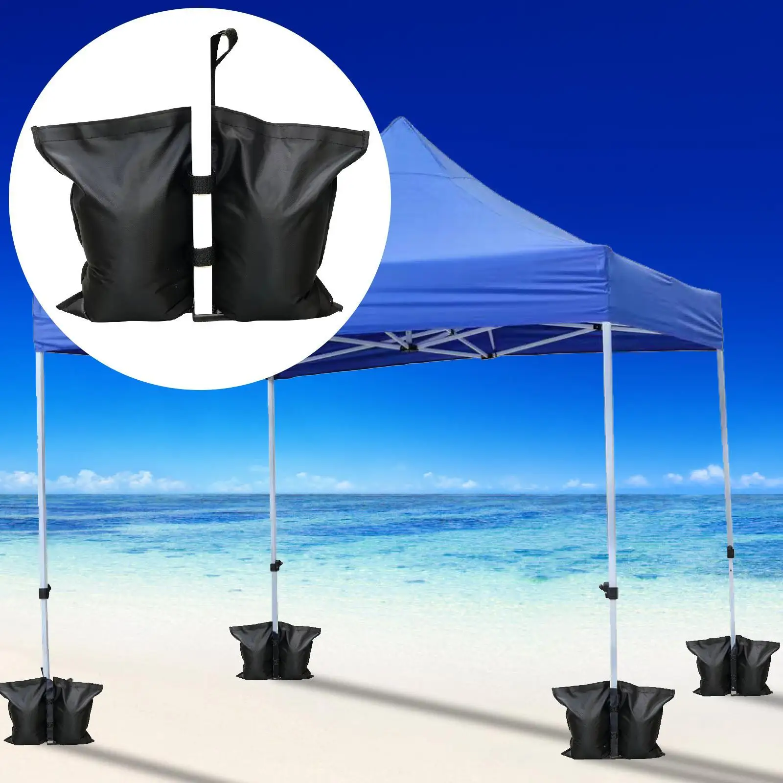 Bolsas de arena con asas para dosel, pesas para tienda de campaña, paraguas, publicidad al aire libre, Pergolas, muebles de Patio, 4 Uds.