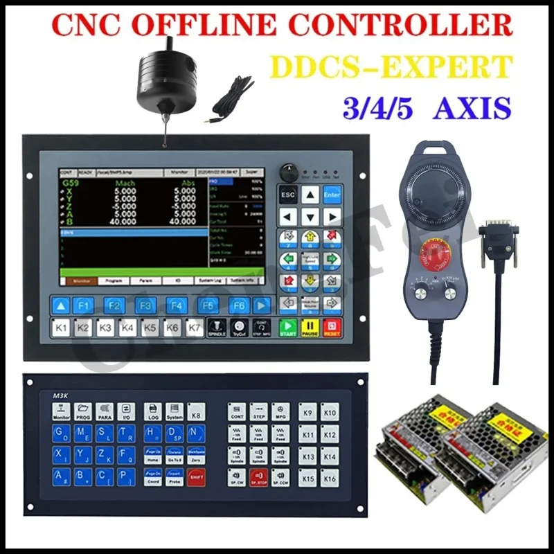 CNC Offline Controller DDCS EXPERT V2 3axis4axis5Axis 1MHz Gcode ATC Engraving And Milling Machine Replace Ddcsv3.1 Mach3