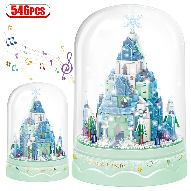 

Castle City Princess Girl Electric Music Box Building Blocks Model House Bricks Children Christmas Friends Movies Toys Gifts