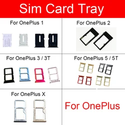 SIM Card Tray Holder Flex Cable For Oneplus 1+1 2 3 3T 5 5T X Sim Reader Card Slot Socket Adapters Repair Replacement Parts