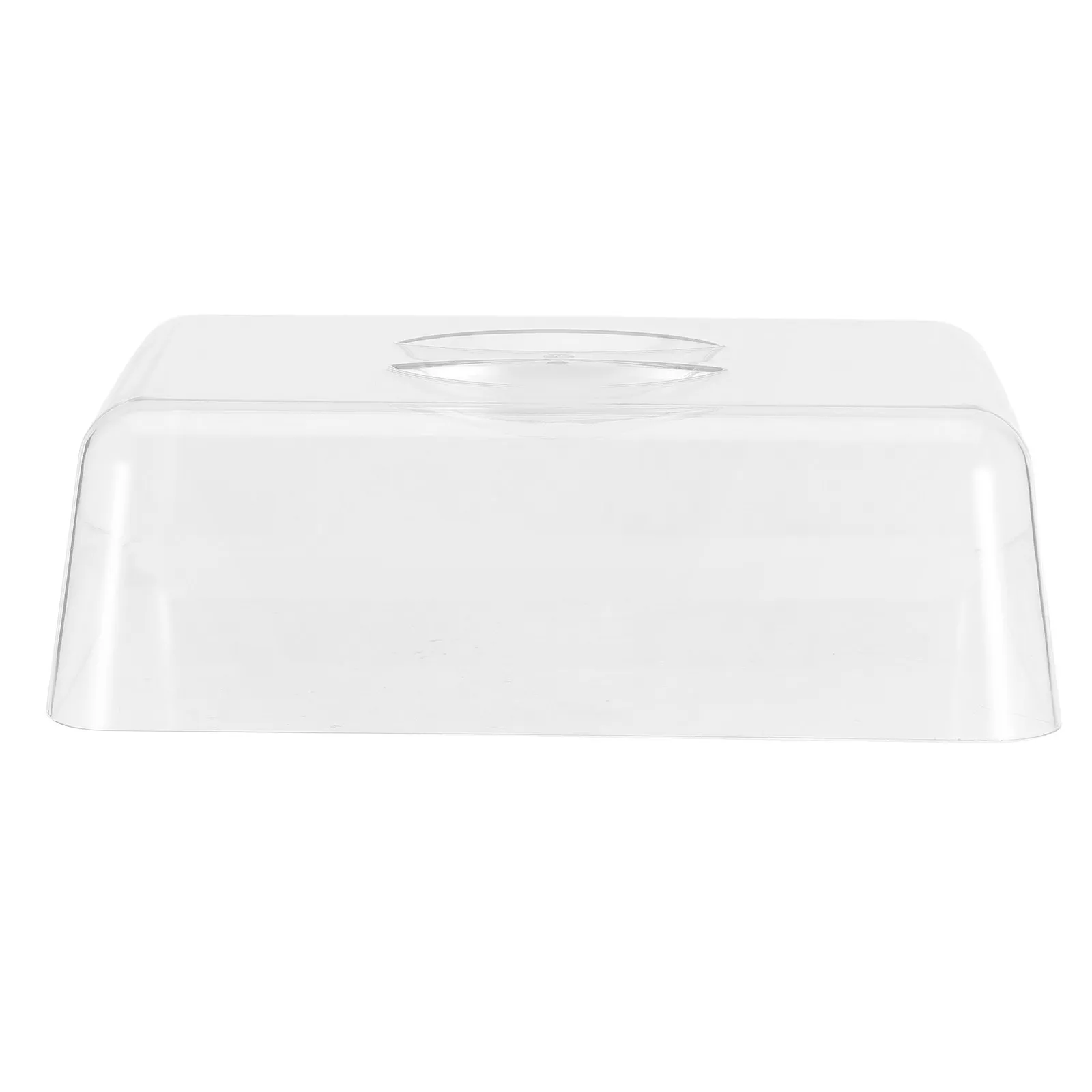 Clear Plastic Rectangular Cake Dome Cover 21.5x16.5cm for Dessert Pastry Bread Snack Display Food Protector Lid Transparent