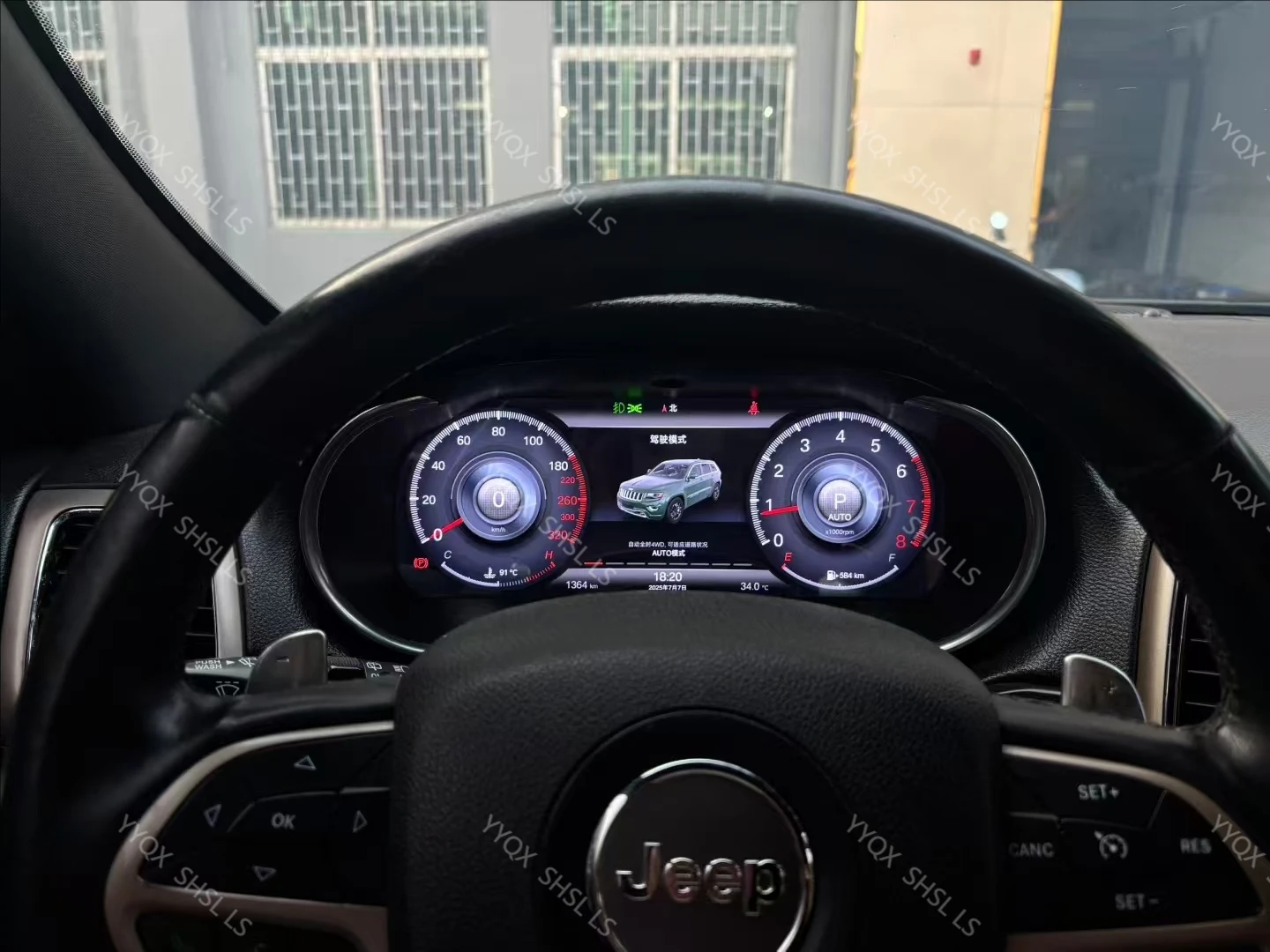 Carplay para Jeep Grand Cherokee 2013-2018, Panel de instrumentos LCD para coche, panel Digital, cabina Virtual, velocímetro para tablero