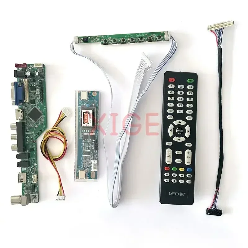 Tarjeta controladora LCD compatible con LTM185AT01 LTM185AT02 LQ185T1LGN2 LVDS Kit de 30 pines DIY AV + USB + IR + VGA + HDMI 2CCFL pantalla de TV analógica 1366*768