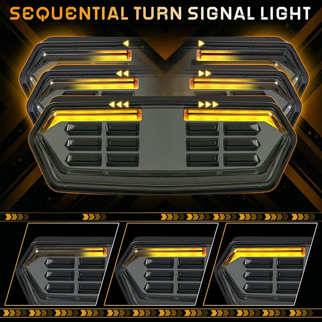 ضوء الذيل الفرامل دراجة نارية مع أضواء إشارة بدوره ، عدسة المدخن ، هوندا Grom MSX125 ، CB650F ، CB650R ، CBR650F ، CTX700N