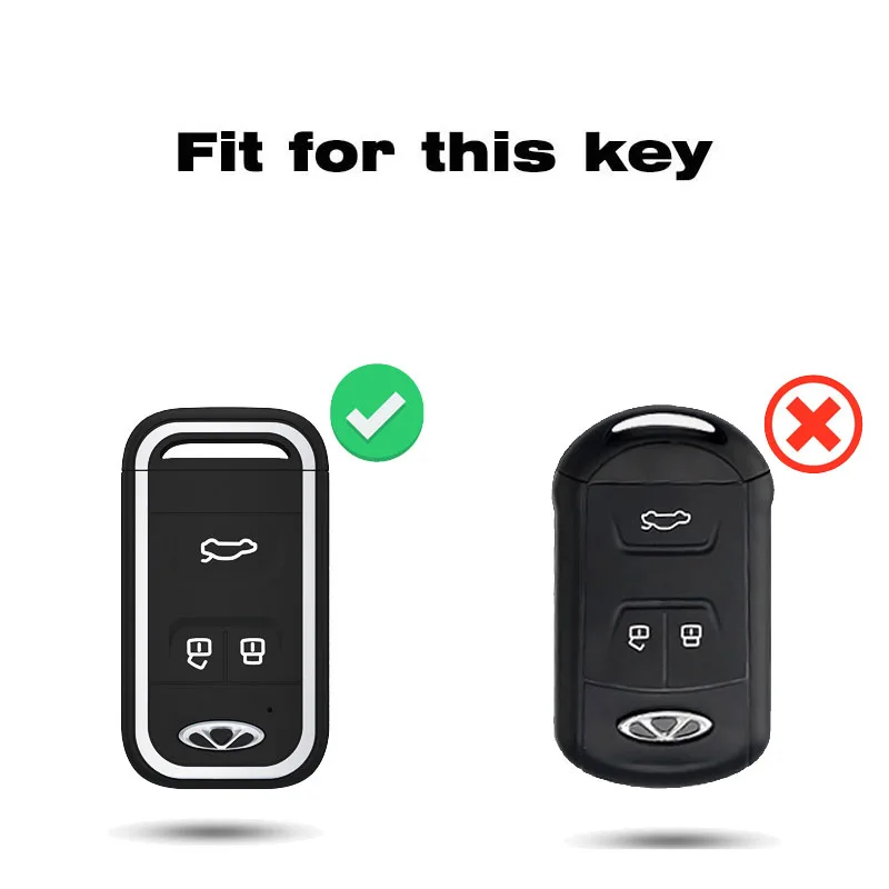 Soft TPU Car Key Case Cover Protect For Chery Tiggo 3 5X 4 8 Glx 7 2019 2020 Arrizo For Cheri Tiggo 8 Car Key Holder Shell