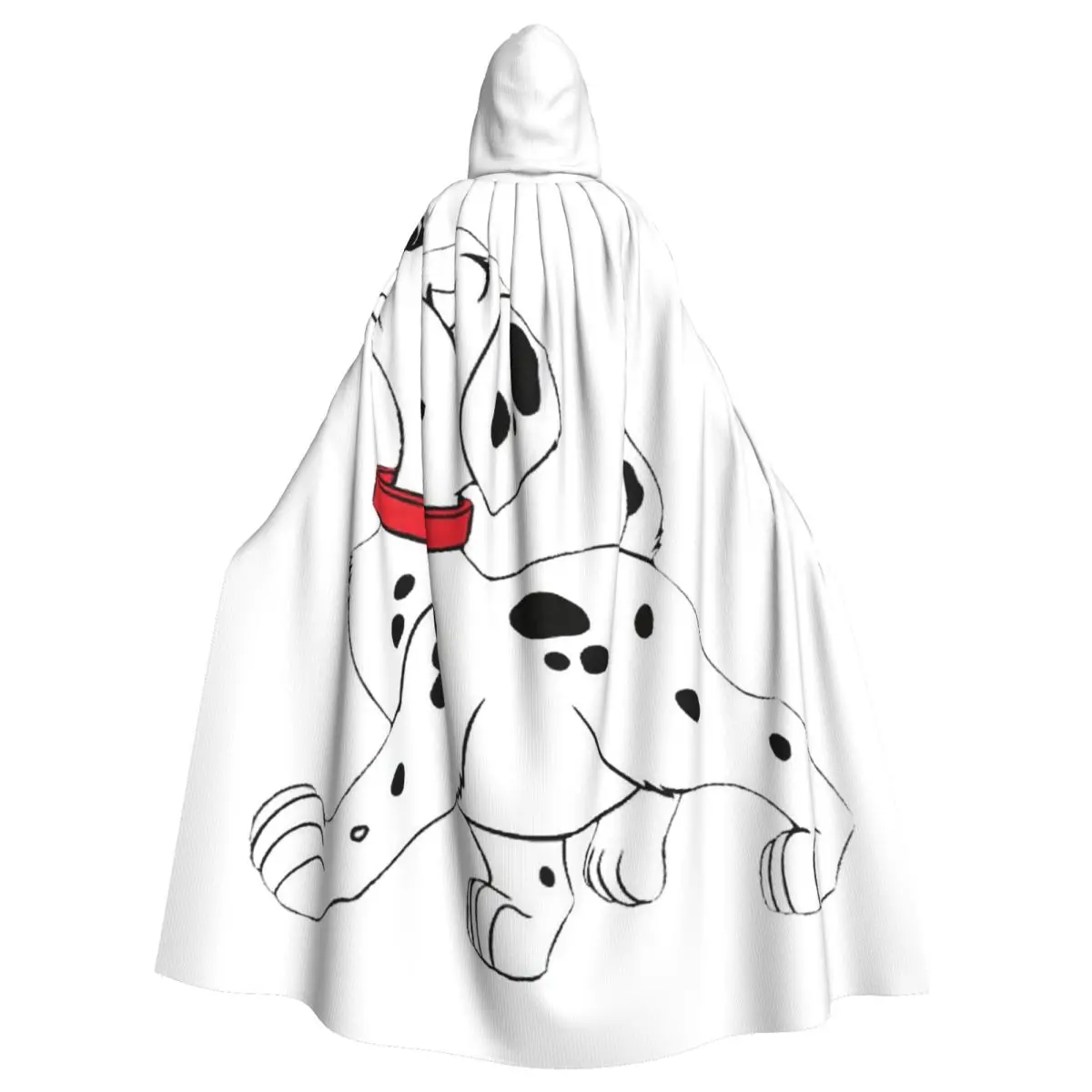 

Далматинский животный принт с узором, длинный плащ с капюшоном, средневековый костюм ведьмы, накидка для косплея, пальто на Хэллоуин для взрослых, унисекс