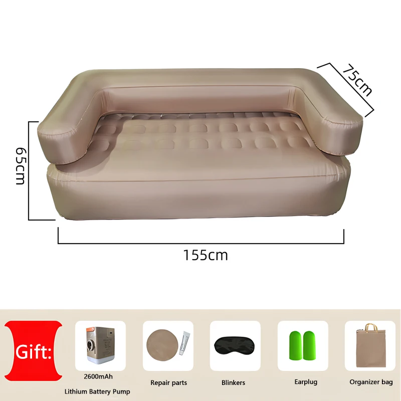 Picture 6: Lazy Couch Office Home Outdoor TPU Patch Auto Inflatable Sofa Portable Folding Camping Tent Lazy Man Inflatable Cushion