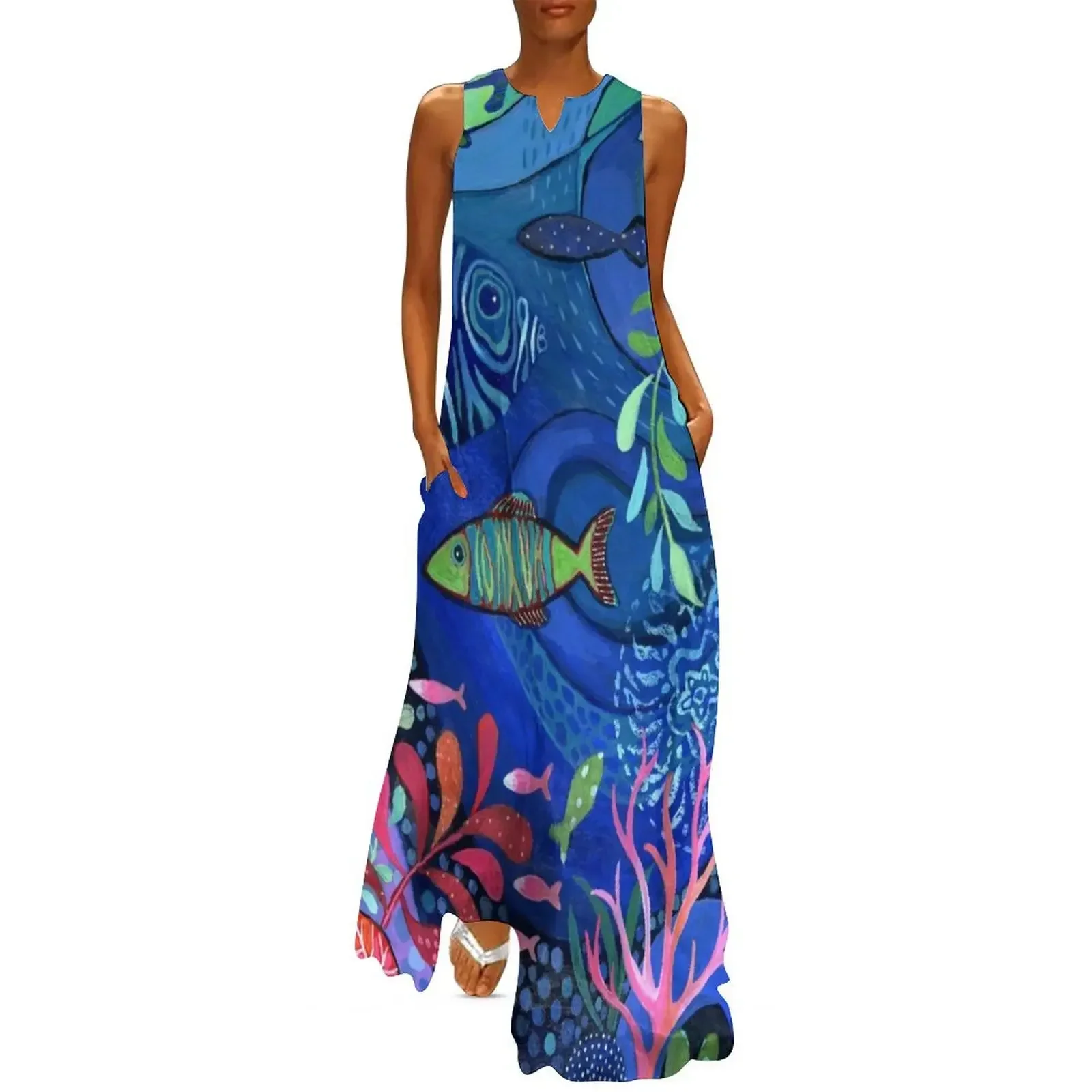 

Undersea Garden Long Dress luxury woman evening dress party dresses women Women's clothing Womens dresses Dress