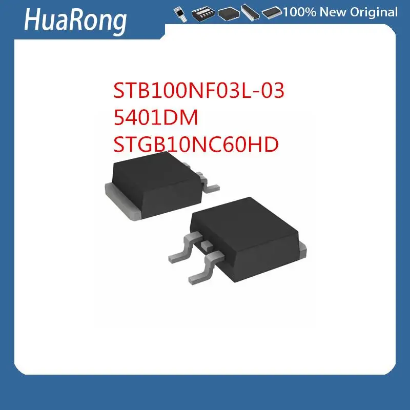 10PCS/LOT      B100NF03L    B100NF03L-03    STB100NF03L-03   5401DM     STGB10NC60HD   GB10NC60HD     600V 10A      TO-263-2