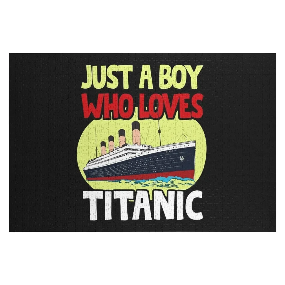 

Just A Boy Who Loves Titanic Titanic Ship Lover Boys Kids Jigsaw Puzzle Wooden Animal Personalized Name Puzzle