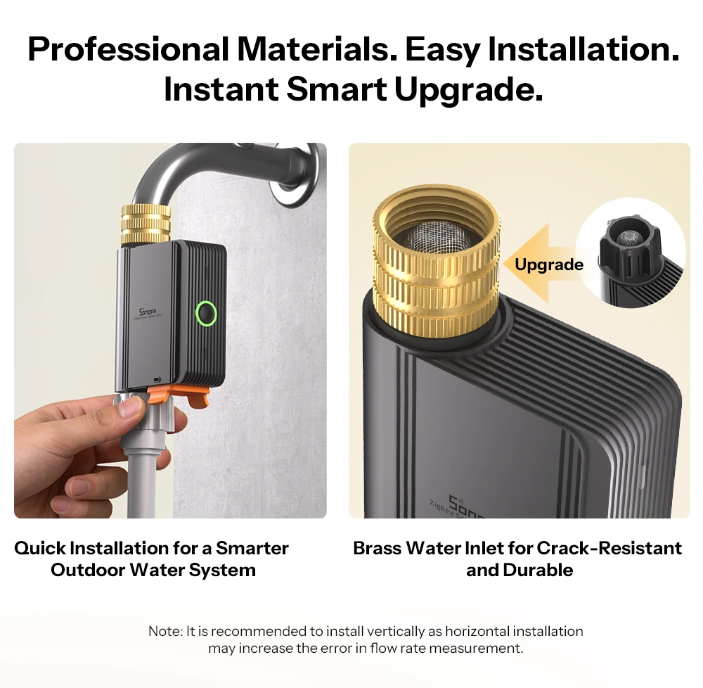 SONOFF SWV-ZFE Hydro Series Hydro ONE Zigbee Smart Wasserventil mit Durchflussmesser SWV Duale Kommunikationsmodi Wasserdaten-Einsichten – Detail 5