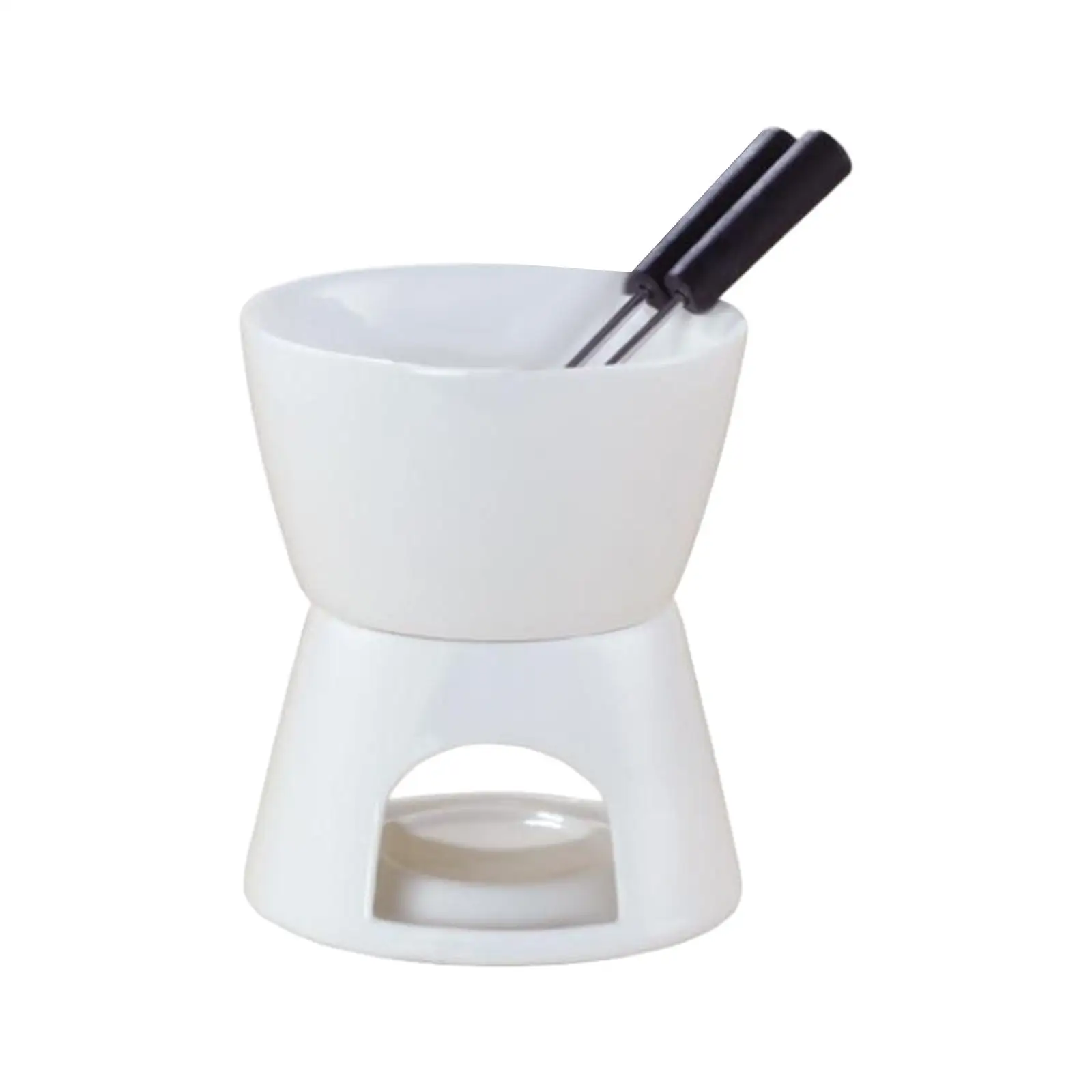 Chocolade Fondue Pot Thee Licht Porseleinen Smeltkroes Keramische Hete Pot Boter Warmer Voor Dessert Snack Party Verjaardag