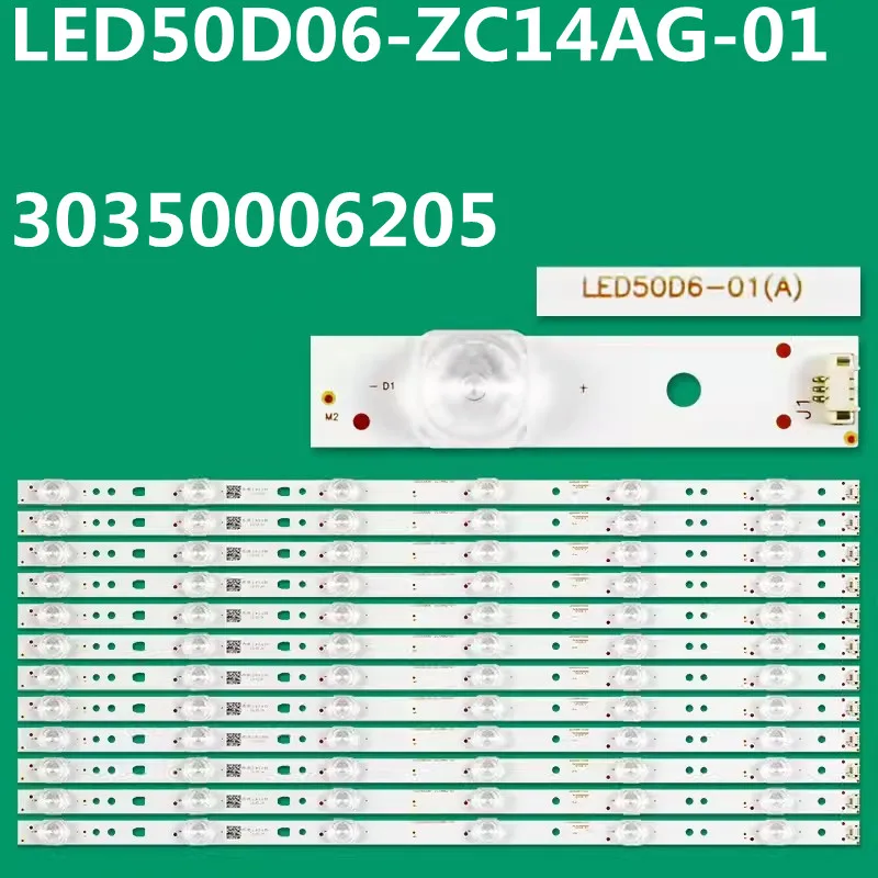 495MM  LED Backlight Strip LED50D6A-01(A) LED50D6-ZC14AG-03 30350006205 For F50A71F1 50A6M LE50U51A LE50A7100L LE50K5000TEN