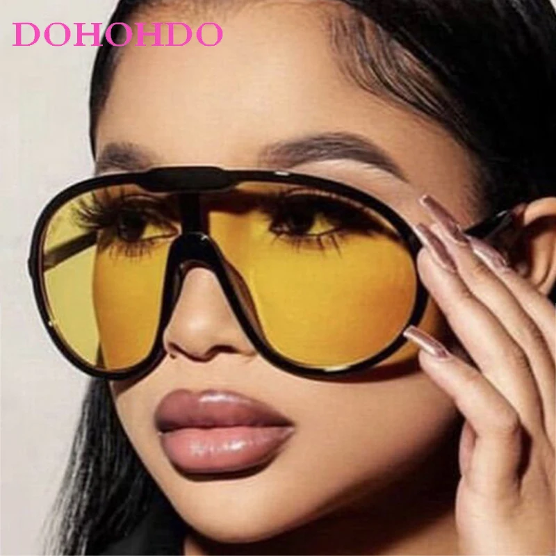 Luxury Brand Designer Big Frame One Piece Sunglasses Women Men Fashion Vintage Punk Sun Glasses Cycling Windproof Goggles UV400 - Image 2