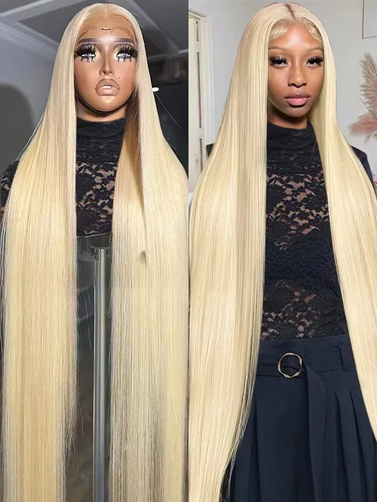 50 52 بوصة 613 شقراء مستقيم 13x4 13x6 HD الدانتيل الشفاف قبل قطعها الشعر البرازيلي الباروكات الأمامية 100% الشعر البشري للنساء