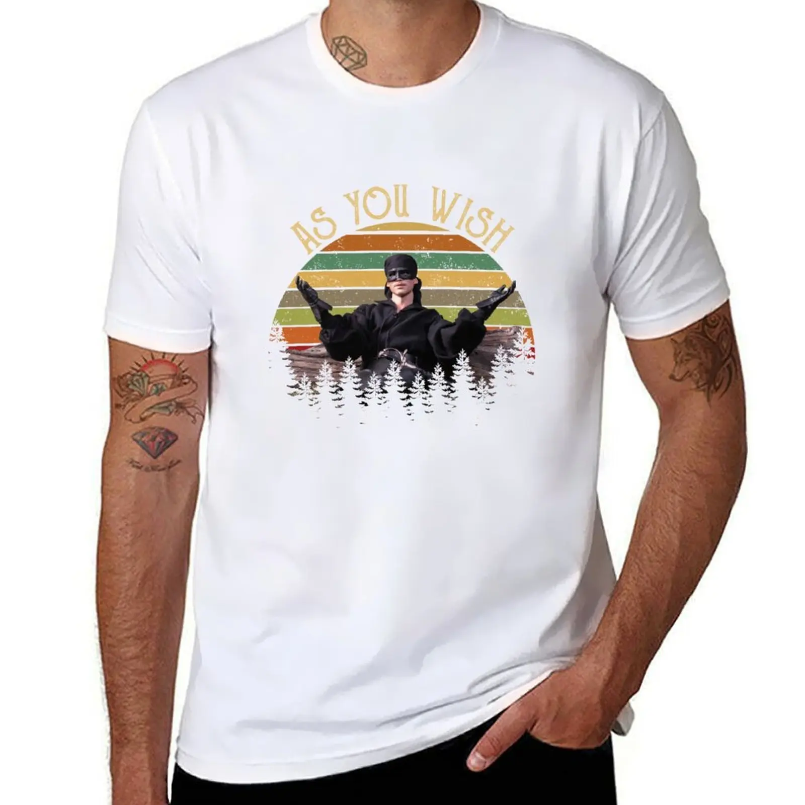 

As You Wish , The Princess Bride Retro T-Shirt Plus Size Non-Shrink T-Shirt