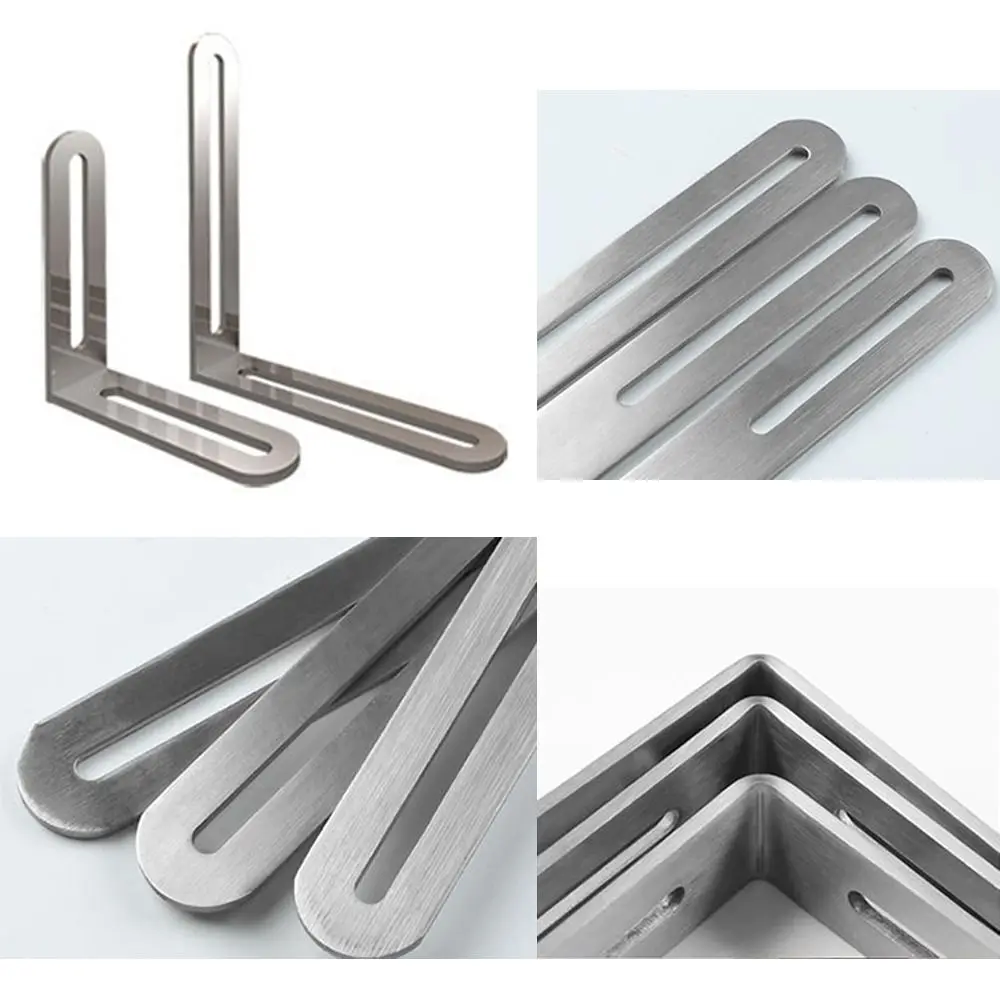 L-shaped Stainless Steel Angle Code Adjustable Load Bearing Furniture Fixer Shelf Right Angle Bracket Connector