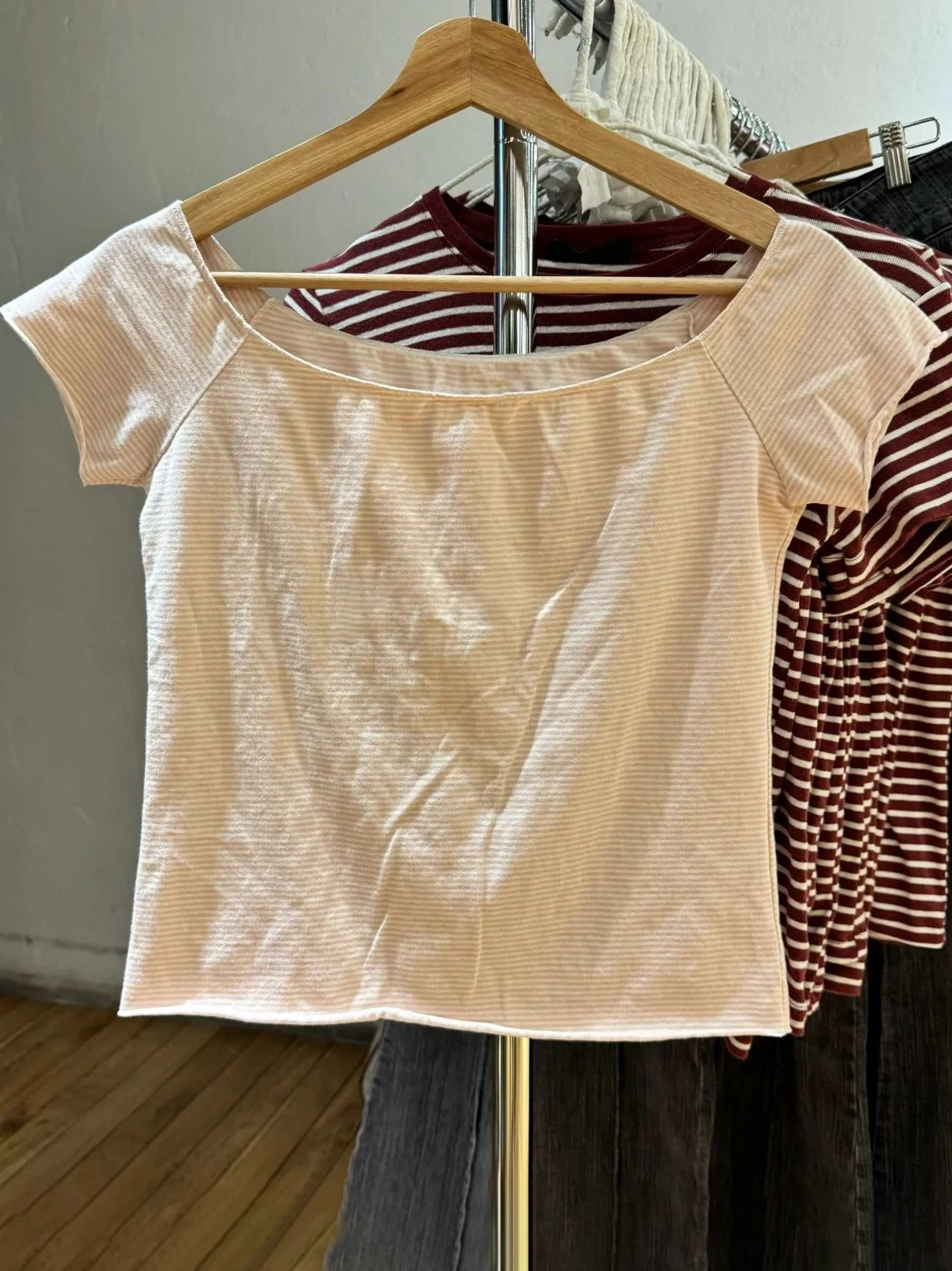 New Pink Striped T-shirt Shorts Set Woman Slash Neck Slim Crop Top+Elastic Waist Straight Sweatshorts Cotton Sweet 2 Piece Sets