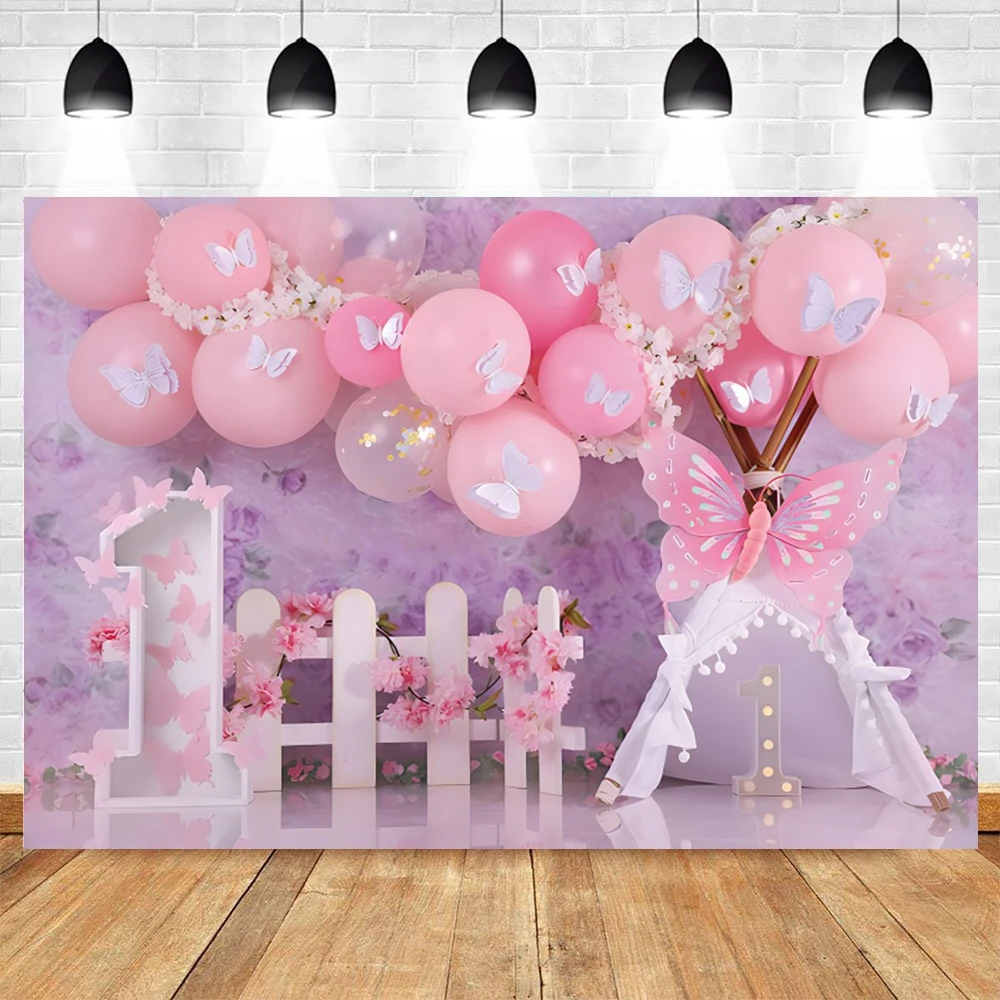 Newborn Baby 1st Birthday Backdrop Bohemian Boho Balloon Tent Baby Shower Cake Table Decor Photo Background Photography Props