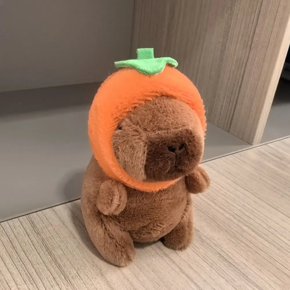 Multicolorido de pelúcia capivara chaveiro dos desenhos animados capivara brinquedo simulação capivara pingente acessórios bonito fofo animal boneca