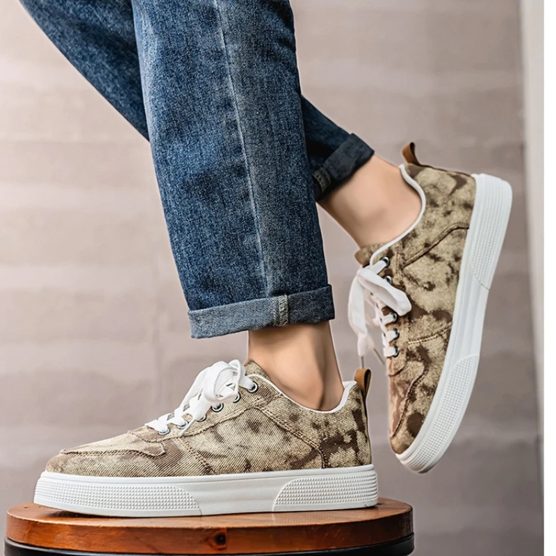 

New Men's Breathable Fabric Casual Shoes Fashion Trend Versatile Comfortable Non slip Lightweight chunky sneakers