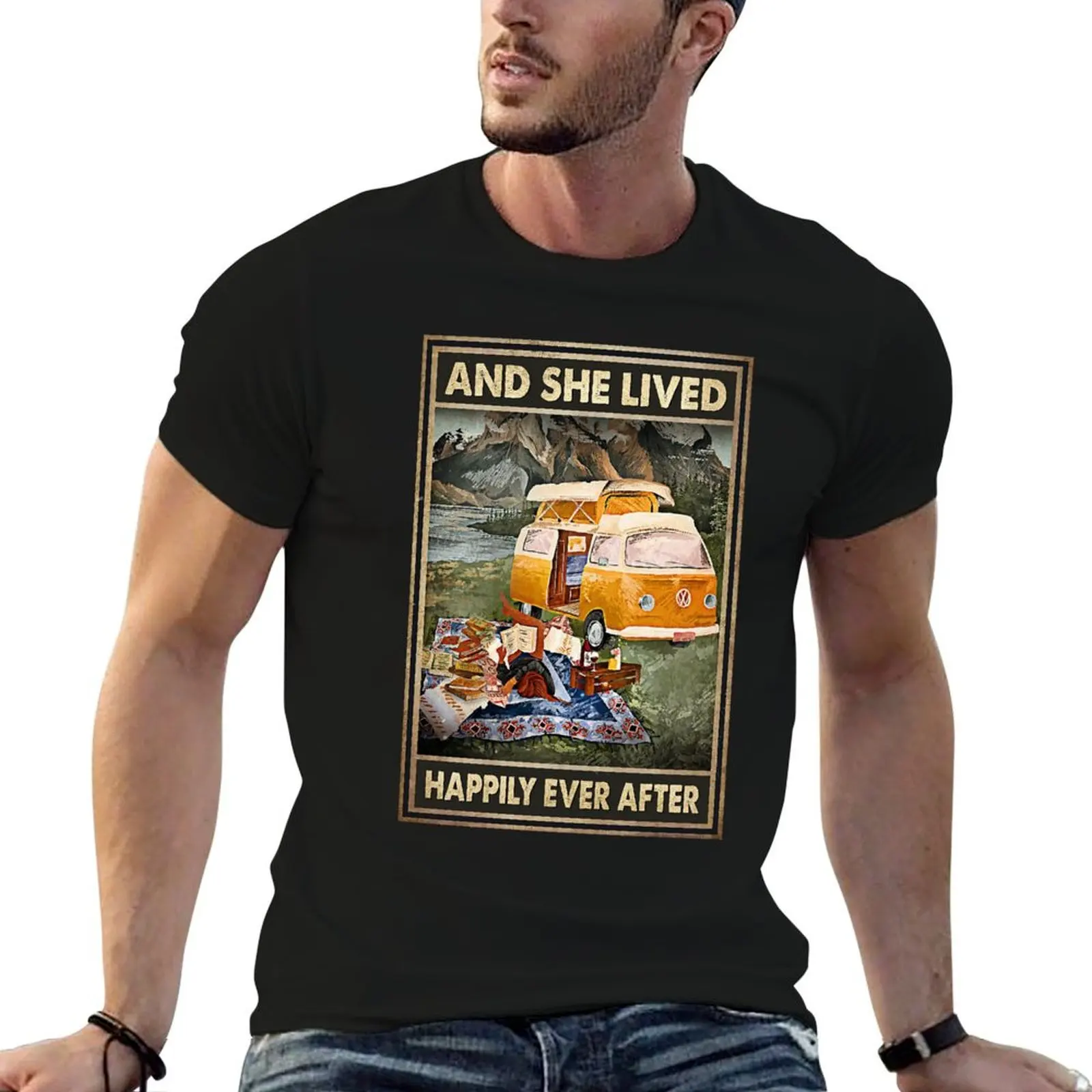 And she lived happily ever after camping T-Shirt sublime topping mens t shirt
