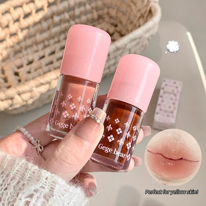 ملمع شفاه Gege Bear Pure - تركيبة مائية مرطبة، أحمر شفاه شفاف يدوم طويلاً