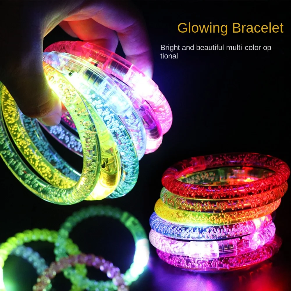 8/12 Pcs LED Luminous Bracelets for Kids Birthday Party Wedding Guest Gifts Bridal Shower Prom Halloween Party Favors Decoration