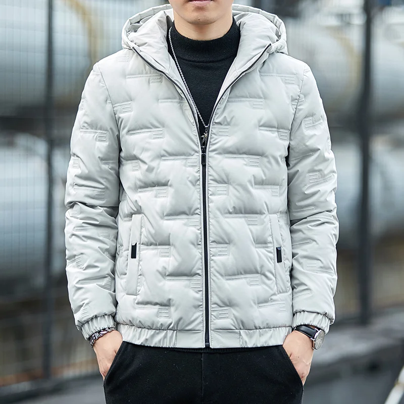 Para baixo jaqueta masculina leve e fino estilo curto mais tamanho volumoso moda bonito inverno 2022 novo casaco menino versão coreana quente