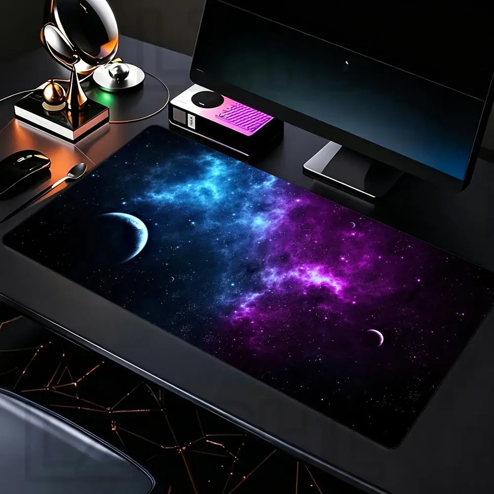 Space Galaxy Mouse Pad Large Gaming Rubber Base Anti-slip PC Desk Accessories Mousepad Offices Game Keyboard Mats Decor Desk Mat