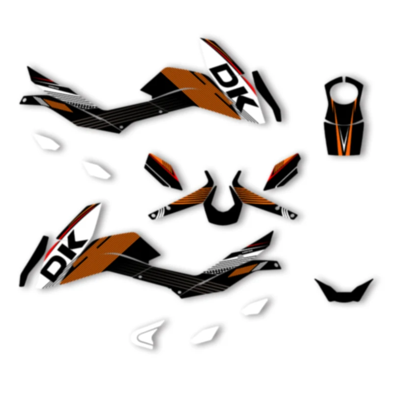 

DSMTECH Team Motorcycle Graphics Background Decals Stickers Kits For KTM Duke 125 200 390 2011 2012 2013 2014 2015 2016 004