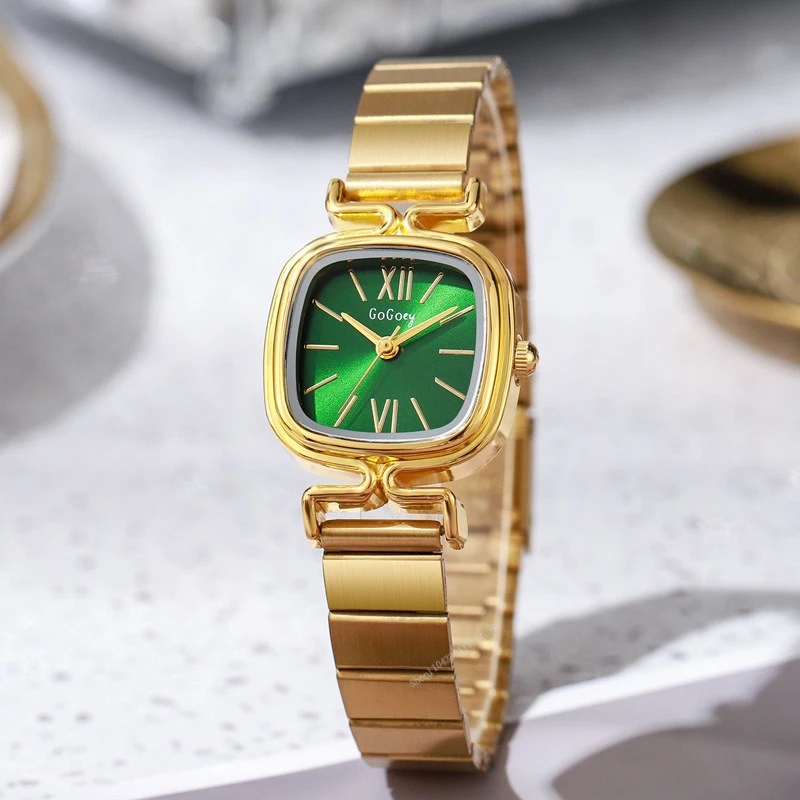 ساعة نسائية بسيطة بحزام من الفولاذ المقاوم للصدأ ساعات كوارتز للسيدات شحن مباشر مربع ساعة يد Relojes Para Mujer