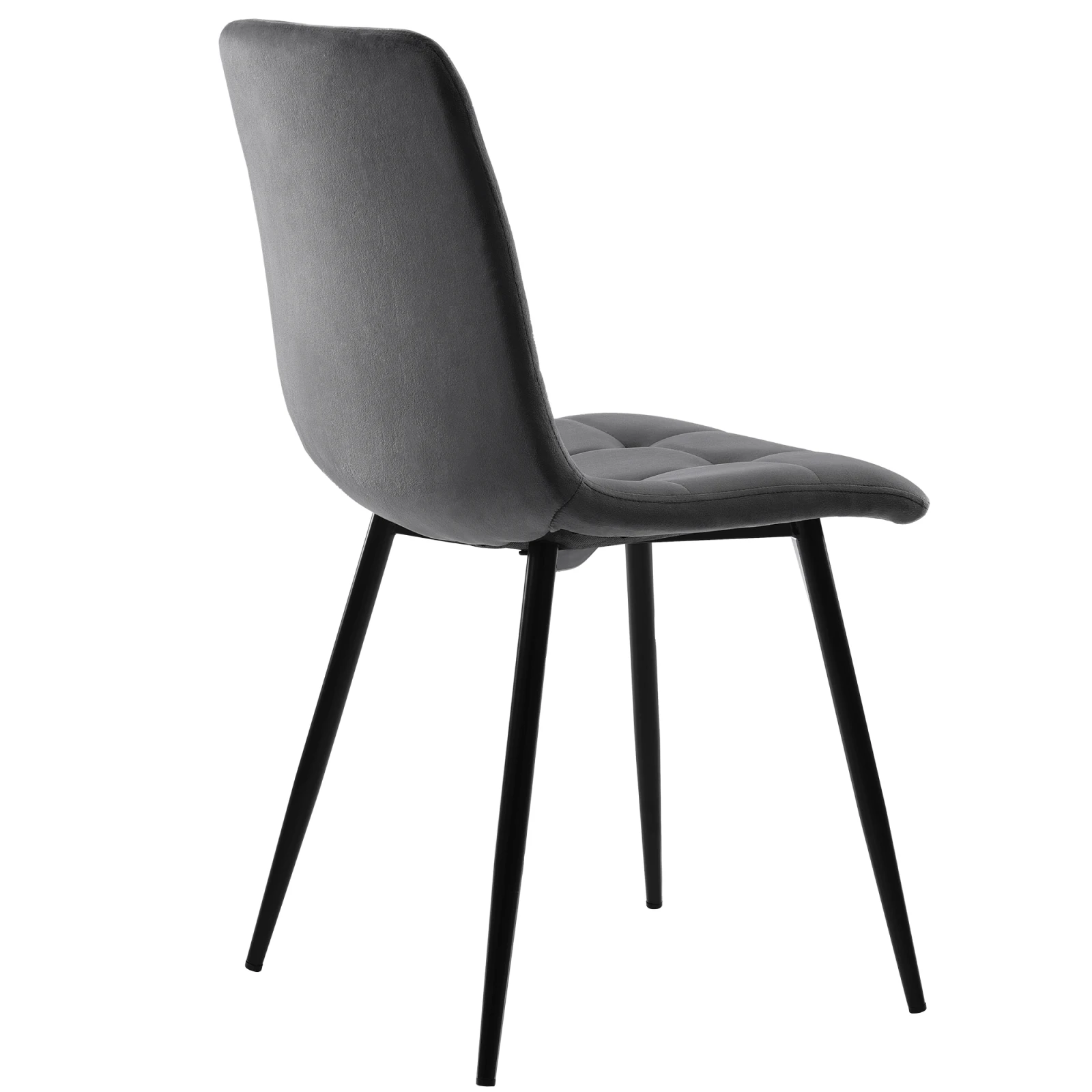 Rosahqnda Esszimmerstühle, Set of 4, gepolsterte Designer-Stühle mit Rückenlehne, Sitzfläche aus Velvet/Linen und Metallgestell – Detail 25